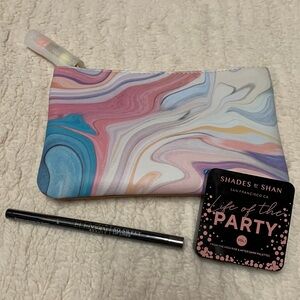 Makeup Bundle Cosmetic Bag, Lip Liner & Eye Shadow Palette